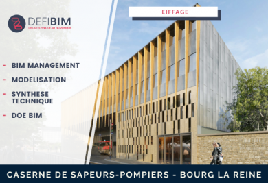 construction caserne des sapeurs pompiers avec démarche BIM