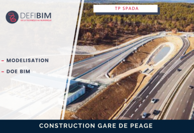 gare de peage construction avec modèles bim