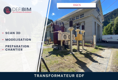 réhabilitation transformateur edf avec maquette bim et scan 3D